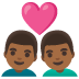 couple with heart, man, man, medium-dark skin tone